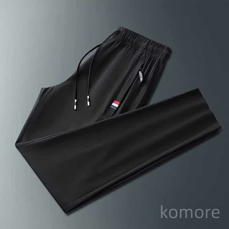 【送料無料】夏用 薄手 ストレッチパンツ 通気性 速乾 清涼感 ゴルフパンツ スポーツパンツ 四方ストレッチ メンズ 冷感パンツ チノパン