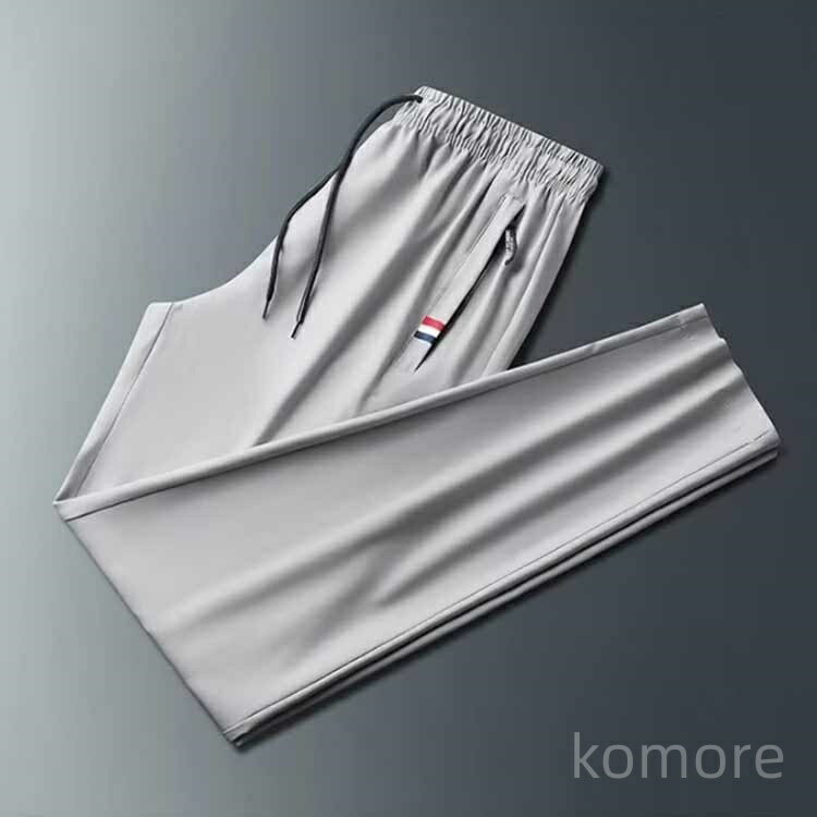 【送料無料】夏用 薄手 ストレッチパンツ 通気性 速乾 清涼感 ゴルフパンツ スポーツパンツ 四方ストレッチ メンズ 冷感パンツ チノパン