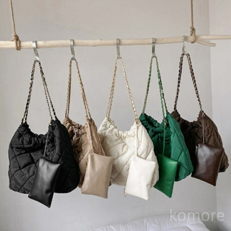 【送料無料】お洒落 秋冬 軽量 レディース ショルダーバッグ キレイめ キルティング チェーンバッグ 肩掛け 通学 トートバッグ バッグ