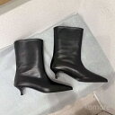 【送料無料】40代 30代 20代 ブラック トレンド オケージョン 卒業式 入学式 フォーマル セレモニー お呼ばれ 普段使い 脚長効果 エレガント おしゃれ モダン きれいめ シンプル 歩きやすい 靴 無地 ブーツ ヒール ポインテッドトゥ ブラック ブーツ