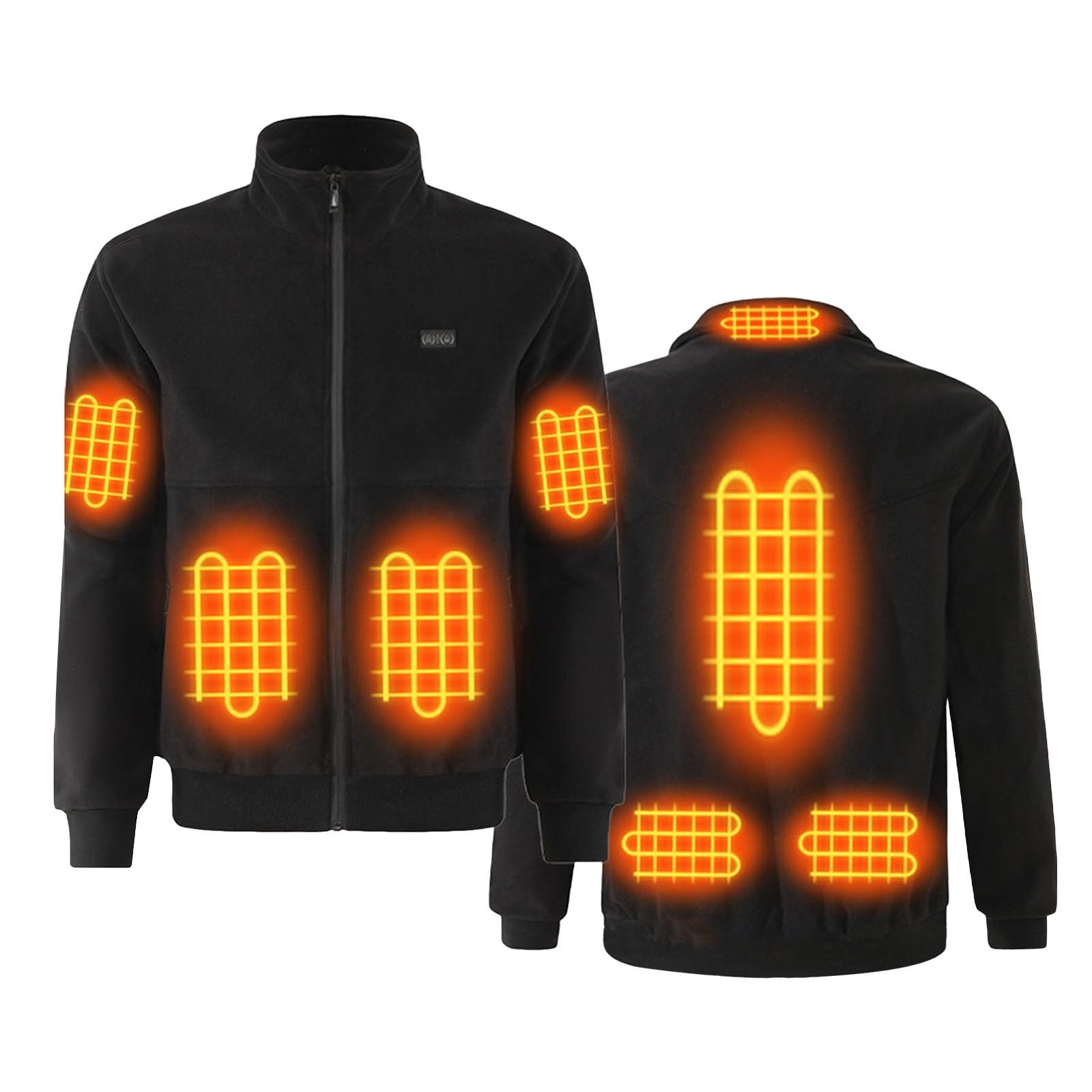 S-6XL 大きいサイズ 8箇所発熱 ボアジャケット USB給電 フリース ヒータージャケット 男女兼用 メンズ レディース 前後独立加熱
