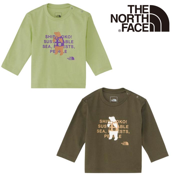 ザノースフェイス ロングスリーブシレトコトコティー NTB82332ST ベビー/子供用 Tシャツ B L/S Shiretoko Toko Tee クリアランスSALE【返品交換不可】