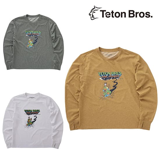 ティートンブロス TB243-48 メンズ/男性用 長袖Tシャツ TB Pow Hounds L/S Tee※クリアランス【返品交換不可】