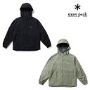 スノーピーク Light Mountain Cloth Zip Up Parka JK-25SU105 メンズ/男性用 パーカー 2025年春夏新作