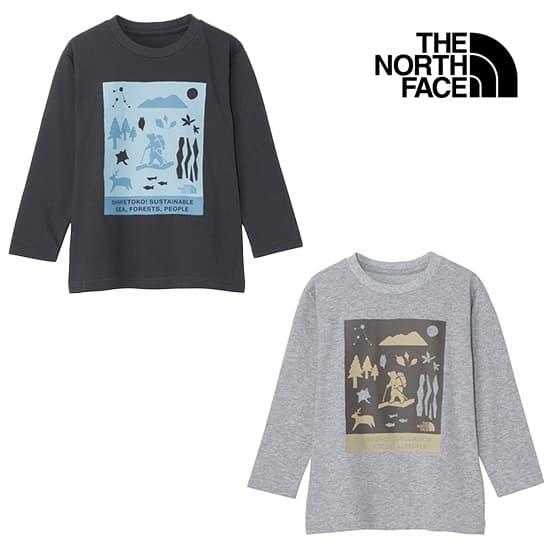 樂天商城 - ザノースフェイス トドラーロングスリーブシレトコトコティー NTT82530ST キッズ/子供用 長袖Tシャツ T L/S SHIRETOKO T ※先行クリアランスセール【返品交換不可】