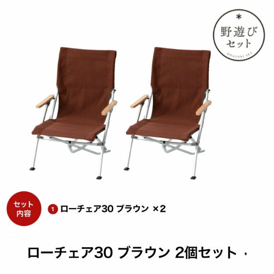 スノーピーク ローチェア30ブラウン2個セット FK-415 ローチェアー Low Chair 30 キャンプ/アウトドア用椅子 収納ケース フォールディングチェア リビング