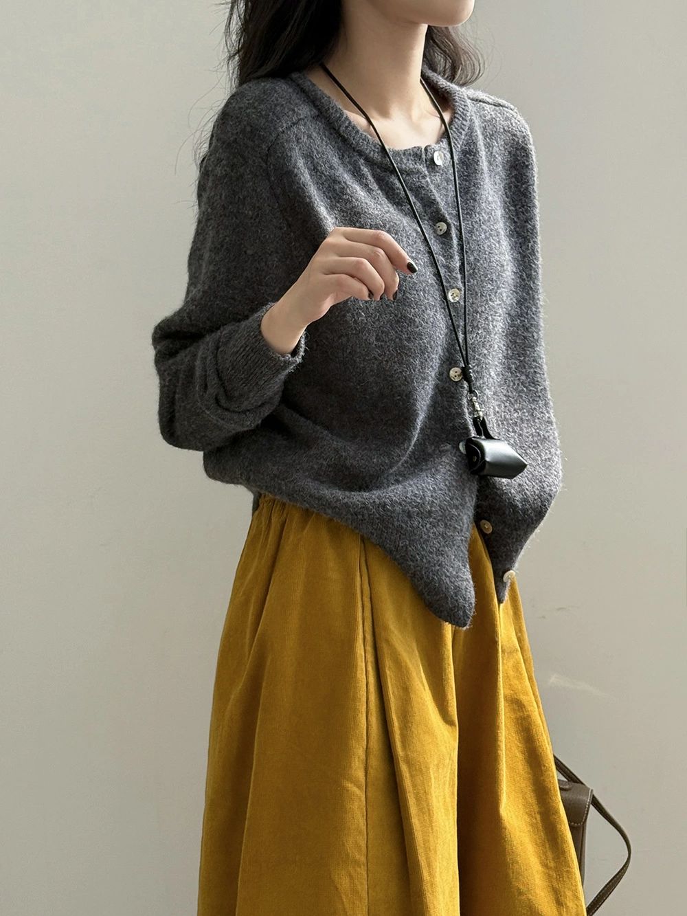 重ね着 レディース 秋 クルーネック 大人 春 アウター ニットカーデ ベーシック オフィス 冬 前開き 通学 長袖 通勤 定番 羽織り