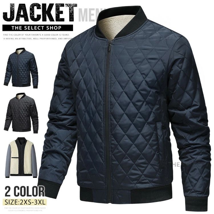 中綿入り 40代 裏起毛 ブルゾン 防寒着 50代 ジャンパー ジャケット 大きいサイズ MA1 キルティングジャケット あったか 中綿ジ