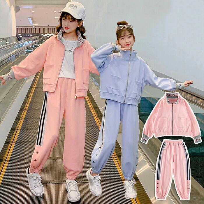 여자 소녀 아이 옷 긴 소매 파커 소년 봄 가을 긴 바지 저지 상하 세트 설정 트레이너 가을 착용 키즈 스웨트