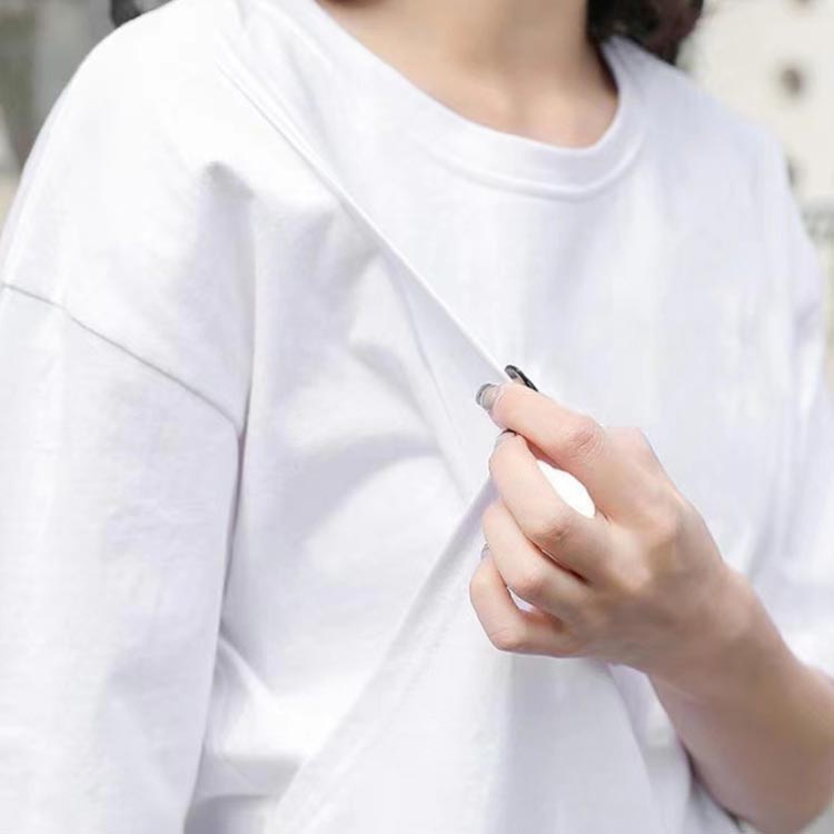 授乳しやすい チュニック 授乳服 大きいサイズ おしゃれ 授乳服 Tシャツ 半袖 前開...