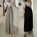 オールインワン サロペット おしゃれ パンツ 大人 レディース カジュアル オーバーオール 可愛い フェミニ きれいめ レイヤード