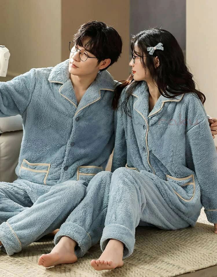 パジャマ もこもこ 部屋着 お揃い 上下 レディ ルームウェア 冬 ナイトウエア カップル 冬 カップルパ..