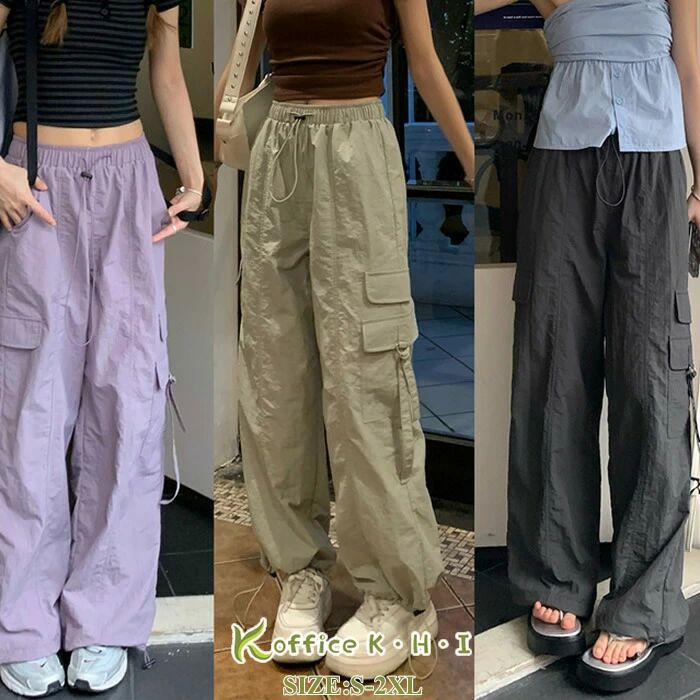 新作パンツ秋 秋ワイドパンツレディースパンツ レディースパンツ秋 カーゴパン レディースカーゴパンツパンツ カジュアルパンツ