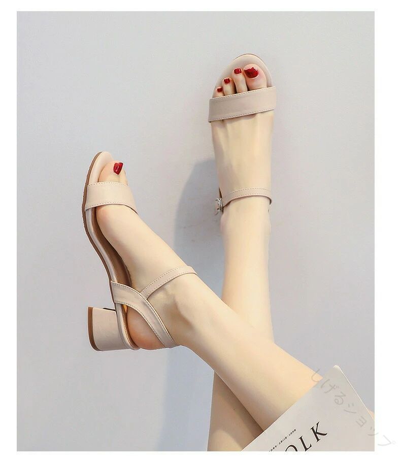 春秋 ストラップサンダル シューズ ローヒール ビ 夏 リラックス感抜群 歩きやすい レディース ミュール 美脚 疲れない 痛くない