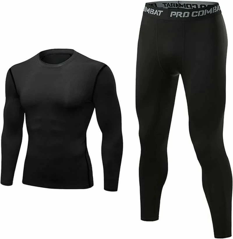 上下 メンズ シャツ セット コンプレッションウェア コールド インナー [吸湿速乾?軽量保温?伸縮性]長..