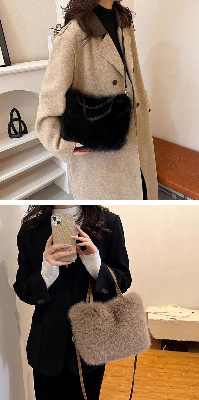 かばん 2way ふわふわ レディース フェイクファーバ ハンドバッグ ファーバッグ フリル ショルダーバッグ フェイクファー バッグ