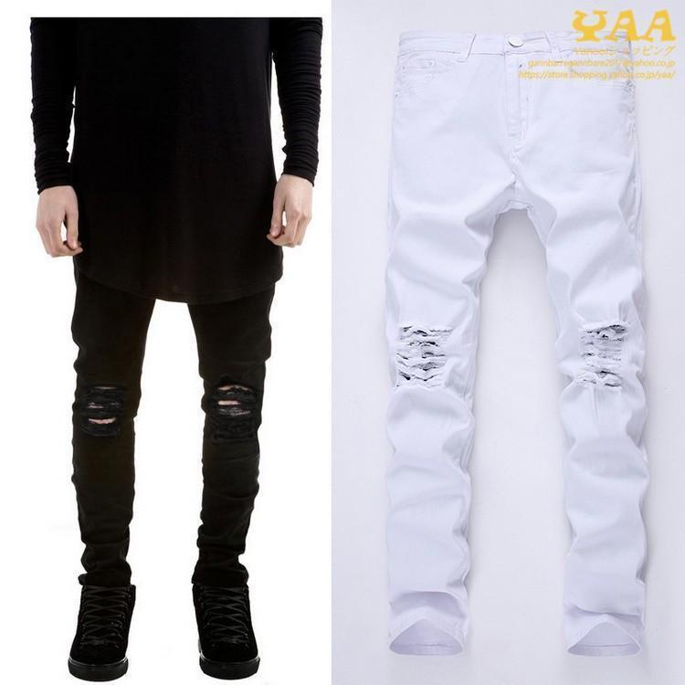 スキニーデニム スキニーパンツ スキニー デニム ストレッチ ジーンズ クラッシュ パンツ メンズ デニムパンツ ダメージ