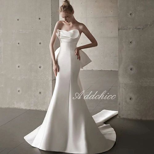 花嫁ドレス 二次 ウェディングドレス トレーンドレス 結婚会 オフショルダー ロングドレス マーメイドドレス パーティードレス