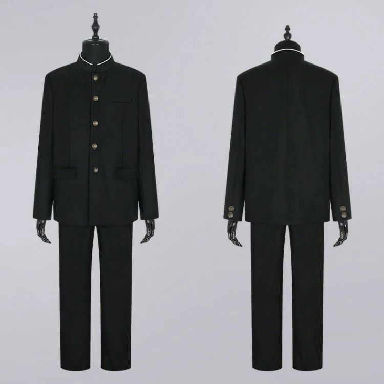 超黒ハイグレード 男子 洗濯機丸洗い ズボン 学ラン メンズ 上着 冬 形態安定 黒 全国標準型 ラウンド ..