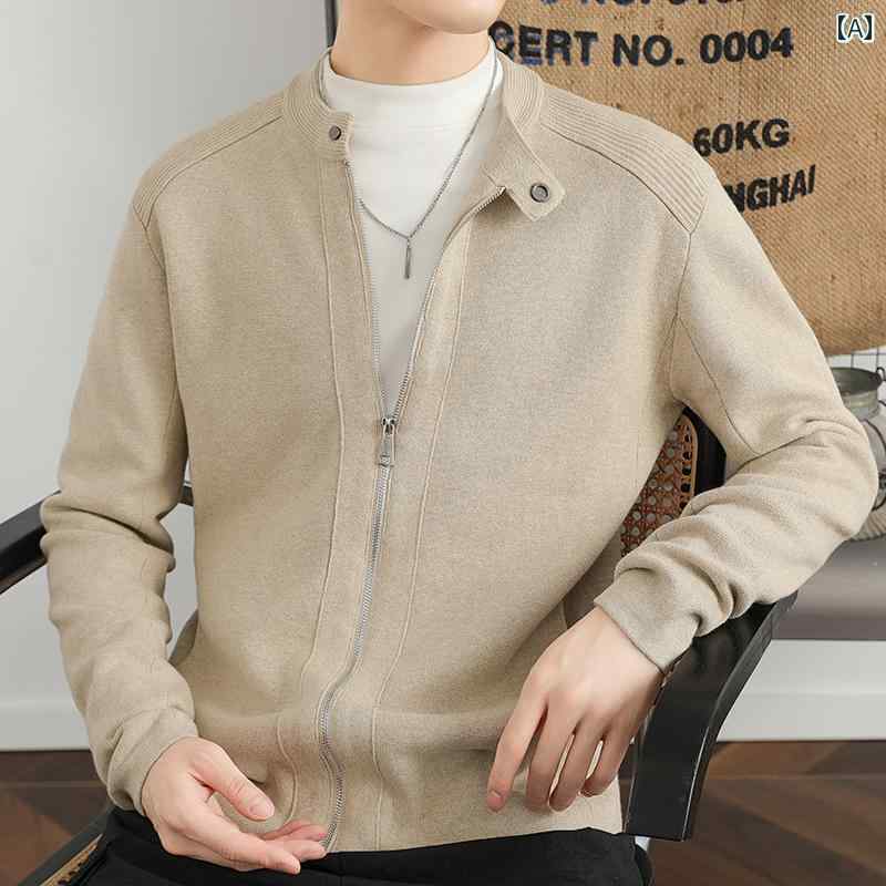 ストリート ニット かっこいい 大人 秋冬コーデ セーター 服 オシャレ ファッション メンズ ジャケット カーディガン 男性用 ジ