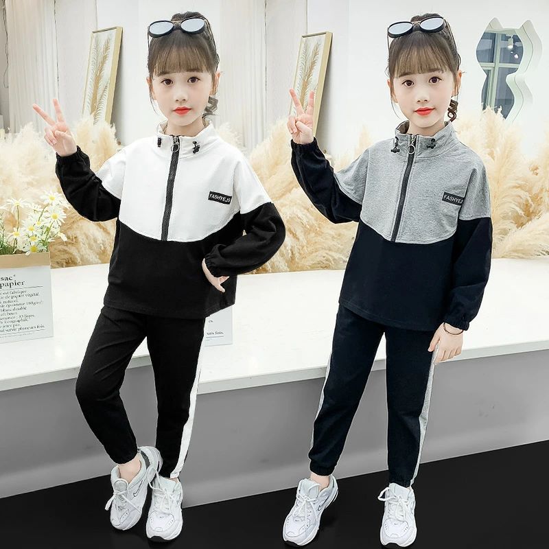 キッズ 女の子 150 上下セット セットアップ 春秋 かわいい パーカー 女のコ服 ジップアップ ヒップホップ 160 ダンス衣装 子供