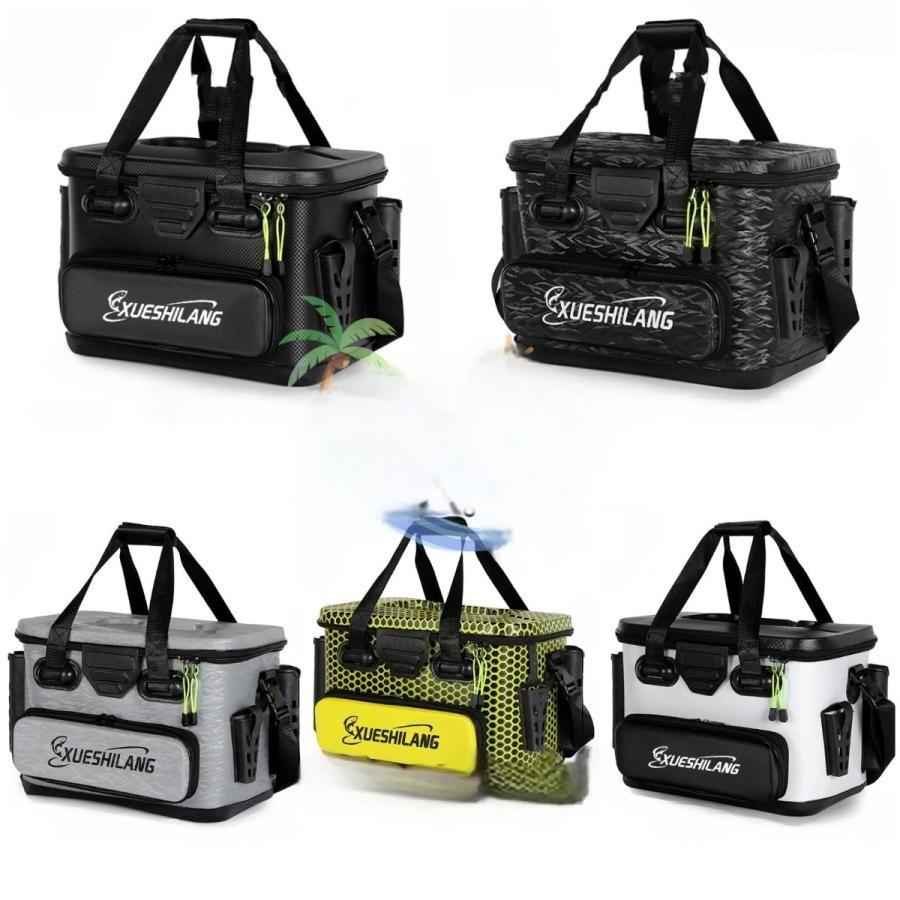 釣り 多機能 大容量 タックルバッグ 防災 釣りボックス 40L EVA素材 収納コン ロッドホルダー付き バケツ バッカン 釣り用ケース