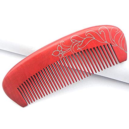 櫛、コーム、くし、草木染め くし　櫛　つげ さらさら　コーム 静電気防止　クシ