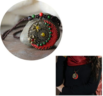 ネックレス　アジア　石　手芸　レディース　プレゼント　誕生日　ペンダント　ロング　セーター