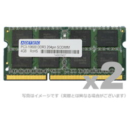 【沖縄・離島配送不可】【代引不可】ADTEC DOS/V用DDR3-1333 SO-DIMM 2GBx2枚 製品型番：ADS10600N-2GW