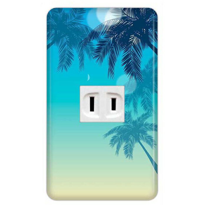 ドレスマ【1口用】サマー 海 真夏 ビーチ 【コスモシリーズワイド21対応】 コンセントカバー コンセン..