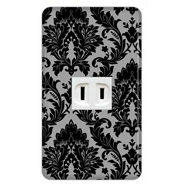 ドレスマ【1口用】ダマスク エレガント 高級感 北欧 【コスモシリーズワイド21対応】 コンセントカバー コンセントプレート スイッチカバー スイッチプレート おしゃれ デザイン 交換用 1口 2口 3口 5口 6口
