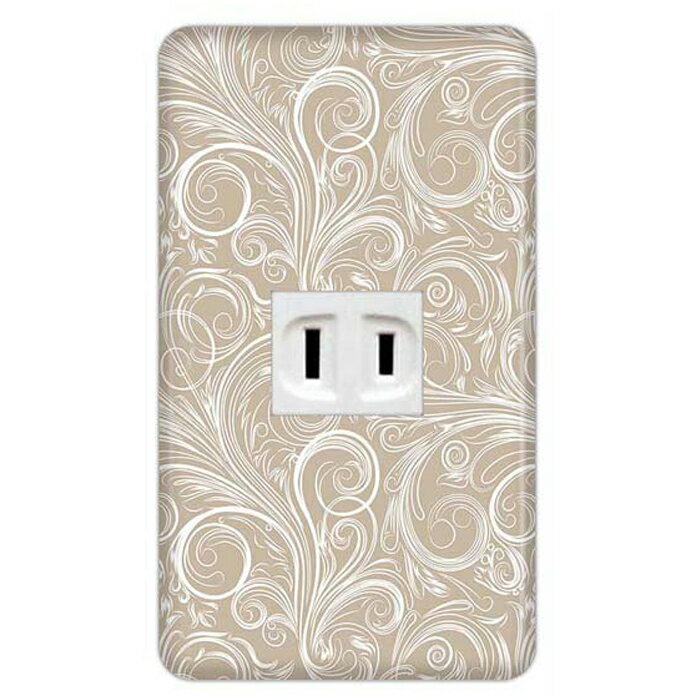 ドレスマ【1口用】リーフ 葉っぱ 草木 【コスモシリーズワイド21対応】 コンセントカバー コンセントプレート スイッチカバー スイッチプレート おしゃれ デザイン 交換用 1口 2口 3口 5口 6口(3)