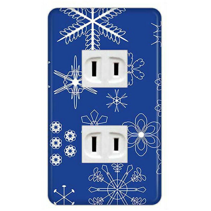 Rakuten - ドレスマ【2口用】ウインター 冬 ウィンター 雪 【コスモシリーズワイド21対応】 コンセントカバー コンセントプレート スイッチカバー スイッチプレート おしゃれ デザイン 交換用 1口 2口 3口 5口 6口