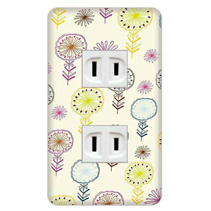 ドレスマ【2口用】リーフ 葉っぱ 草木 【コスモシリーズワイド21対応】 コンセントカバー コンセントプレート スイッチカバー スイッチプレート おしゃれ デザイン 交換用 1口 2口 3口 5口 6口
