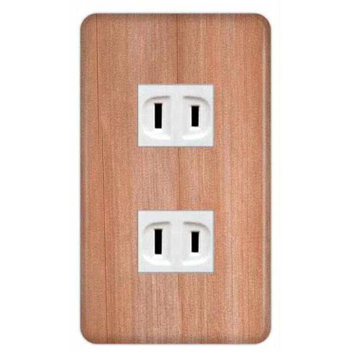 ドレスマ【2口用】木目調 ウッド 木 【コスモシリーズワイド21対応】 コンセントカバー コンセントプレート スイッチカバー スイッチプレート おしゃれ デザイン 交換用 1口 2口 3口 5口 6口