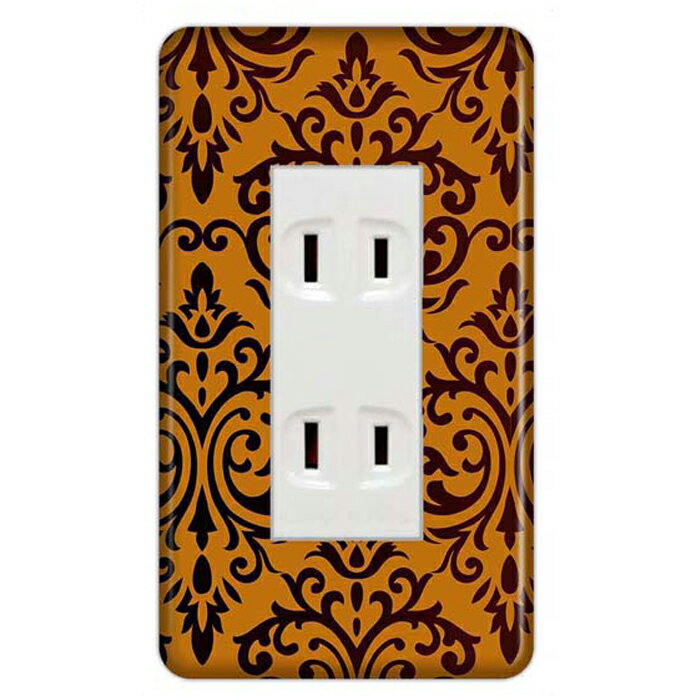 ドレスマ【3口用】ダマスク エレガント 高級感 北欧 【コスモシリーズワイド21対応】 コンセントカバー..