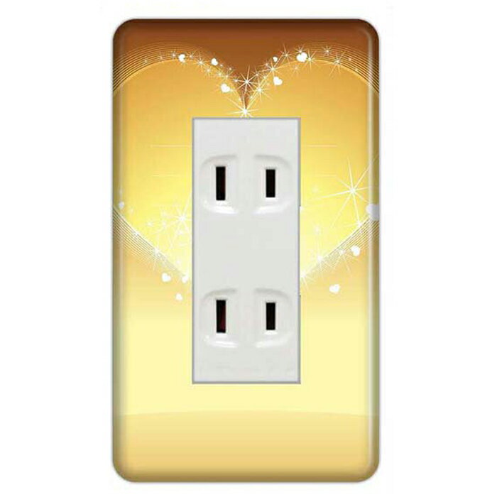 ドレスマ【3口用】ハート 愛 美しい 【コスモシリーズワイド21対応】 コンセントカバー コンセントプレート スイッチカバー スイッチプレート おしゃれ デザイン 交換用 1口 2口 3口 5口 6口