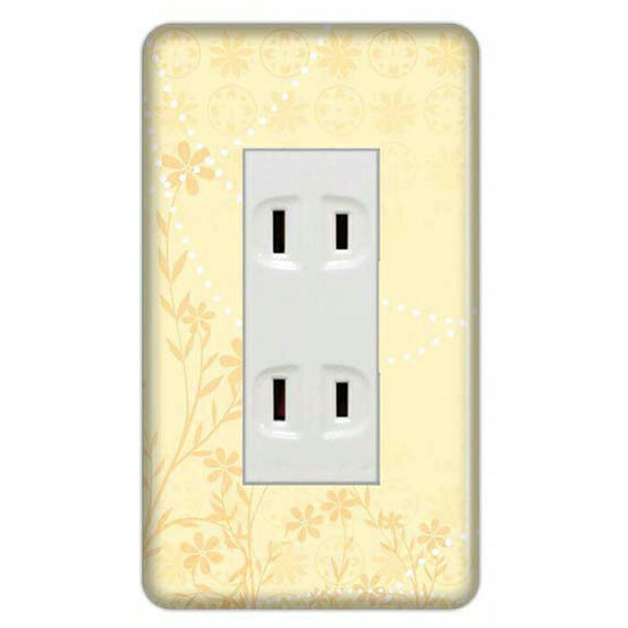 ドレスマ【3口用】フラワー 花 かわいい 【コスモシリーズワイド21対応】 コンセントカバー コンセント..