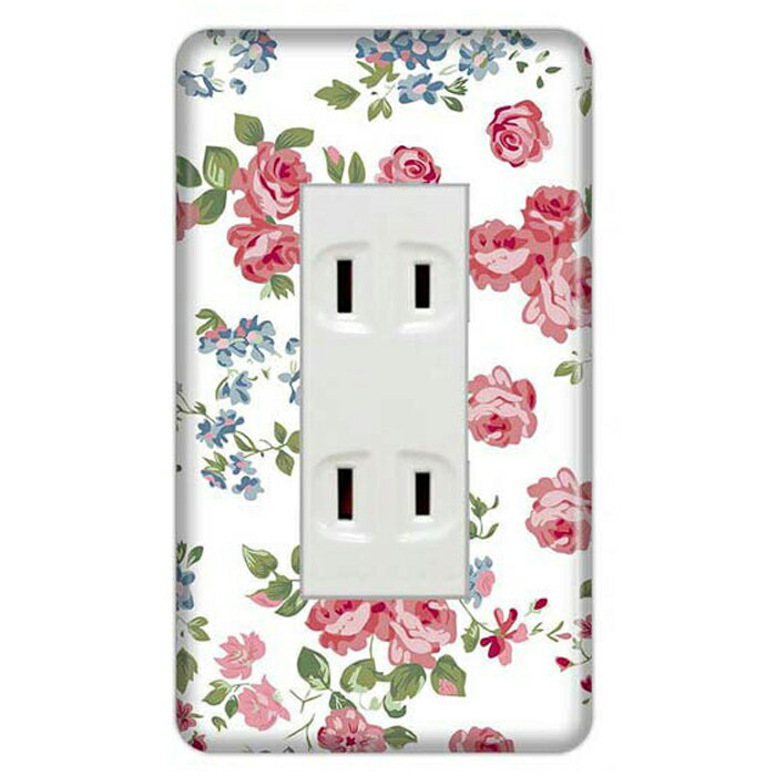 ドレスマ【3口用】フラワー 花 かわいい 【コスモシリーズワイド21対応】 コンセントカバー コンセントプレート スイッチカバー スイッチプレート おしゃれ デザイン 交換用 1口 2口 3口 5口 6口