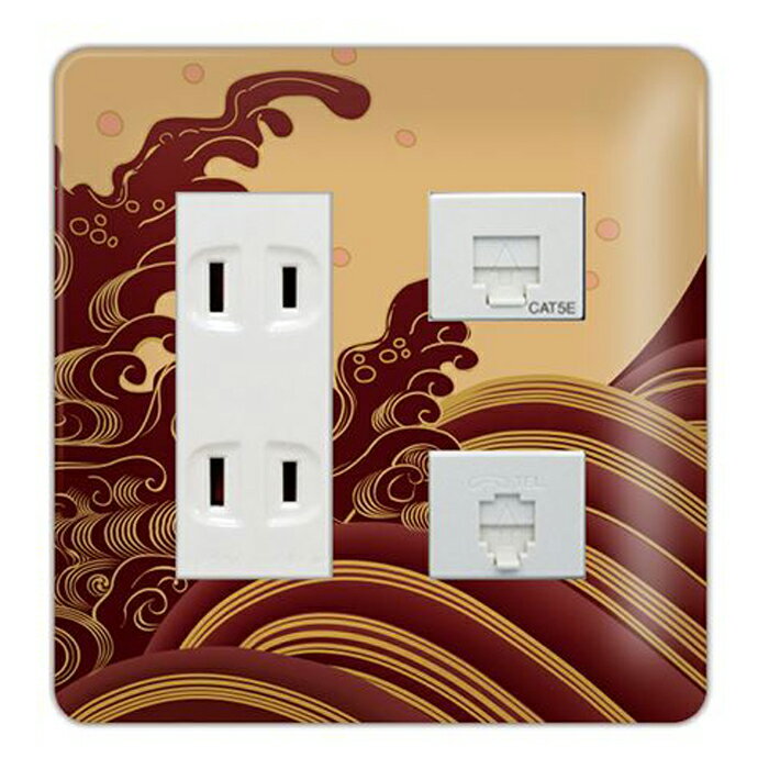 ドレスマ【5口用】和柄 和風 日本 【コスモシリーズワイド21対応】 コンセントカバー コンセントプレート スイッチカバー スイッチプレート おしゃれ デザイン 交換用 1口 2口 3口 5口 6口