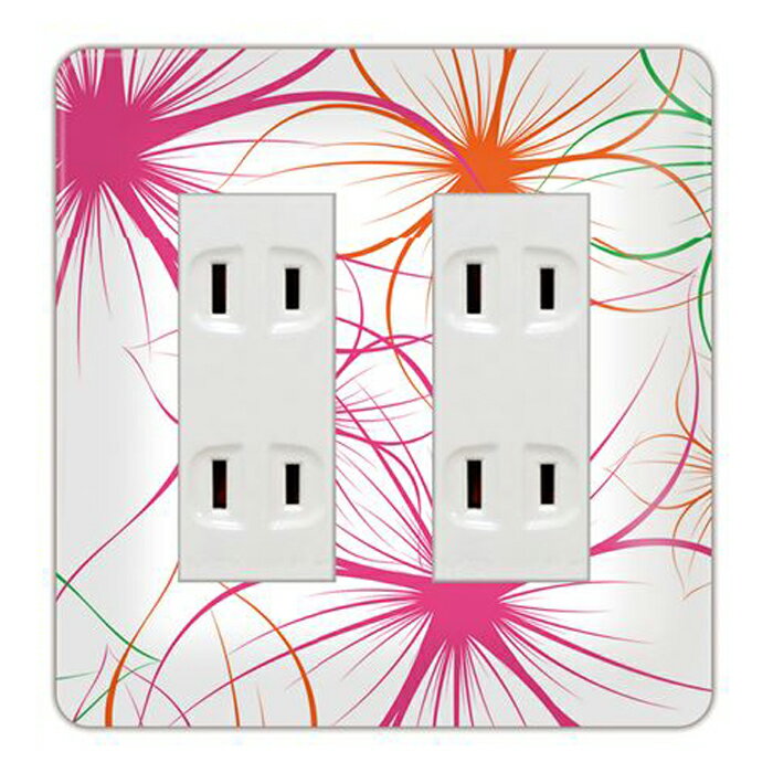 ドレスマ【6口用】フラワー 花 かわいい 【コスモシリーズワイド21対応】 コンセントカバー コンセントプレート スイッチカバー スイッチプレート おしゃれ デザイン 交換用 1口 2口 3口 5口 6口