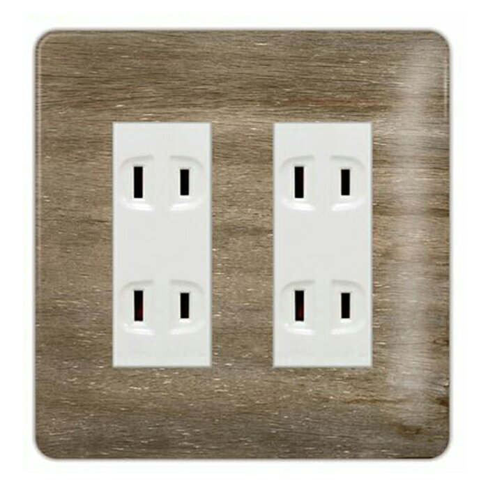 ドレスマ【6口用】木目調 ウッド 木 【コスモシリーズワイド21対応】 コンセントカバー コンセントプレート スイッチカバー スイッチプレート おしゃれ デザイン 交換用 1口 2口 3口 5口 6口(3)