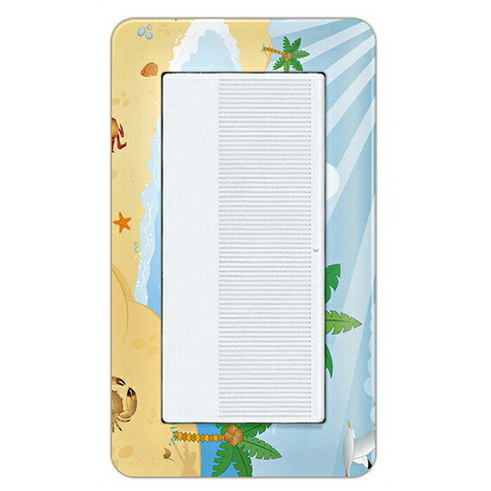 ドレスマ【スイッチ用】サマー 海 真夏 ビーチ 【コスモシリーズワイド21対応】 コンセントカバー コンセントプレート スイッチカバー スイッチプレート おしゃれ デザイン 交換用 1口 2口 3口 5口 6口