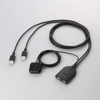 【代引不可】【エレコム】【ELECOM】手元のスイッチを押すだけで簡単切替!キーボード・マウス用パソコン切替器 KM-A22BBK その1
