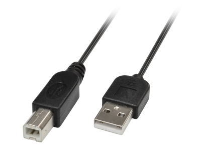 グリーンハウス USB2.0 ケーブル スリム A-B 1.5m ブラック GH-USBS20B/1.5MK