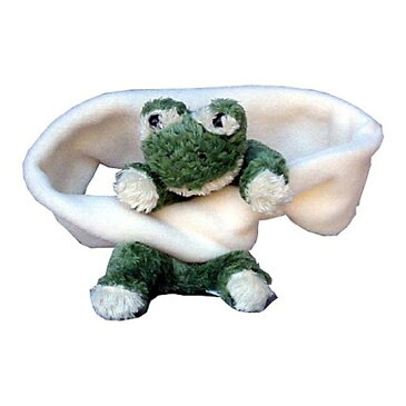 べアハンズ バディマフラー フロッグ マスコット付マフラー フリースマフラー Frog かえる ぬいぐるみ付 かわいい 防寒 プレゼント メテックス BEBS-FR-IV