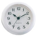時計 アラーム時計 丸型時計 ホワイト アラーム付 クロック CLOCK 丸型 アラーム付時計 シンプル 丸 アーテック 5155
