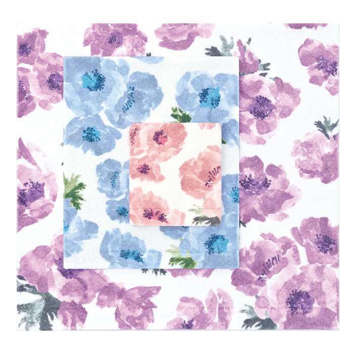 タオル ウォッシュタオル YM トロワ ハンドタオル 32x36cm ミニハンカチ 花柄 フラワー FLOWER 綿100% コットンタオル 日繊商工 YM-705