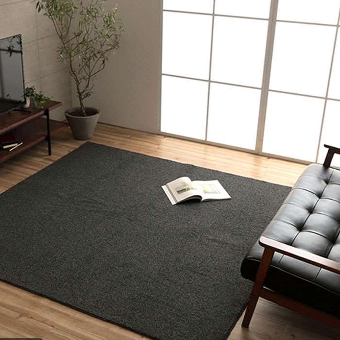 【代引不可】ラグ カーペット 長方形 約1畳 約90×185cm ループパイルラグ 高級感 抗菌防臭 滑りにくい加工 床暖房 ホットカーペット対応 IKEHIKO CRD90185