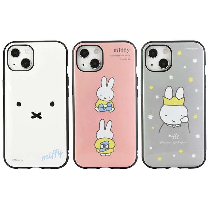 iPhone13 iPhone6.1インチ デュアルカメラ 2眼モデル 対応 ケース カバー IIIIfit イーフィット ミッフィー Miffy ハイブリッドケース スマートフォンケース グルマンディーズ MF-209